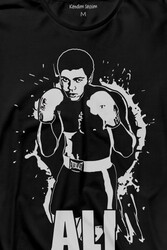 Muhammed Ali Boks Champion Boxing Uzun Kollu Tişört Baskılı T-Shirt - Thumbnail