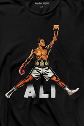 Muhammed Ali Boks Champion Boxing Uzun Kollu Tişört Baskılı T-Shirt - Thumbnail