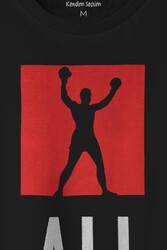 Muhammed Ali Box The skill Baskılı Tişört Unisex T-shirt - Thumbnail