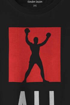 Muhammed Ali Box The skill Baskılı Tişört Unisex T-shirt