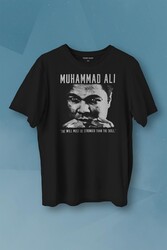 Muhammed Ali Box The Will Must Be Stronger Than The Skill Baskılı Tişört Unisex T-shirt - Thumbnail