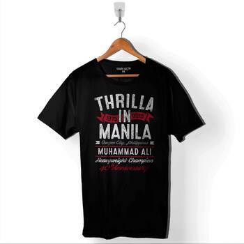 Muhammed Ali Clay Thrilla In Manila 40Th Baskılı Tişört Unisex T-Shirt