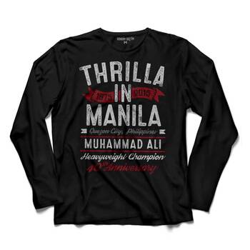 MUHAMMED ALİ CLAY THRILLA IN MANILA 40TH UZUN KOLLU TİŞÖRT