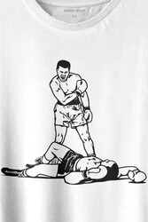 Muhammed Ali Sonny Liston Ağır Siklet Boks Nakavt Boxing Baskılı Tişört Unisex T-shirt - Thumbnail