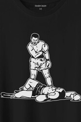 Muhammed Ali Sonny Liston Ağır Siklet Boks Nakavt Boxing Baskılı Tişört Unisex T-Shirt - Thumbnail