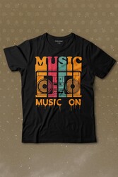 Müzik Music On Kaset Teyp Baskılı Tişört Çocuk T-shirt - Thumbnail