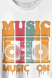 Müzik Music On Kaset Teyp Baskılı Tişört Unisex T-shirt - Thumbnail