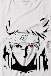 Naruto Kakashi Anime Dizi Baskılı Tişört Çocuk T-shirt - Thumbnail