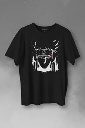 Naruto Kakashi Anime Dizi Baskılı Tişört Unisex T-Shirt - Thumbnail