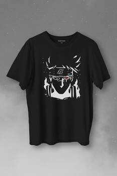 Naruto Kakashi Anime Dizi Baskılı Tişört Unisex T-Shirt