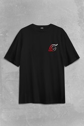 Naruto Kakashi Anime Dizi Sırt Ön Baskılı Oversize Tişört Unisex T-Shirt - Thumbnail