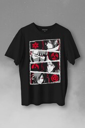 Naruto Kakashi Anime Manga Baskılı Tişört Unisex T-Shirt - Thumbnail