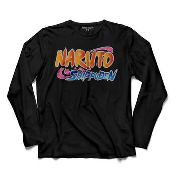 NARUTO SHIPPUUDEN LOGO UZUN KOLLU TİŞÖRT