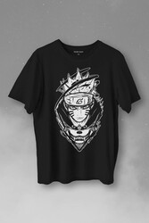 Naruto Wolf Kakashi Anime Manga Baskılı Tişört Unisex T-Shirt - Thumbnail