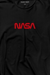 Nasa Wom Göğüs Logo Ulusal Havacılık Ve Uzay Abd Uzun Kollu Tişört Baskılı T-Shirt - Thumbnail