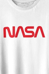 Nasa Wom Logo Ulusal Havacılık Ve Uzay ABD Baskılı Tişört Unisex T-shirt - Thumbnail