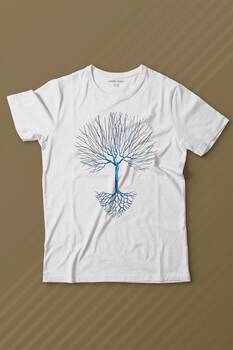 Nature Hayat Ağacı Kuru Ağaç Kökü Baskılı Tişört Çocuk T-shirt