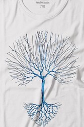 Nature Hayat Ağacı Kuru Ağaç Kökü Baskılı Tişört Çocuk T-shirt - Thumbnail