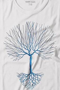 Nature Hayat Ağacı Kuru Ağaç Kökü Baskılı Tişört Çocuk T-shirt