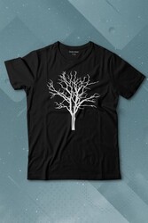 Nature Hayat Ağacı Kuru Ağaç Silüeti Baskılı Tişört Çocuk T-shirt - Thumbnail