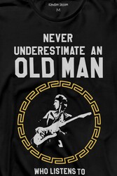 Never Undersestimate An Old Man David Mark Knopfler Uzun Kollu Tişört Baskılı T-Shirt - Thumbnail