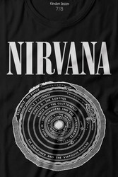 Nirvana Bleach Albüms Rock Music Circle Plak Baskılı Tişört Çocuk T-shirt - Thumbnail