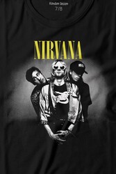 Nirvana Grunge Punk Rock 90S 90Lar Kurt Cobain Müzik Baskılı Tişört Çocuk T-shirt - Thumbnail