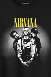 Nirvana Grunge Punk Rock 90S 90Lar Kurt Cobain Müzik Baskılı Tişört Unisex T-Shirt - Thumbnail