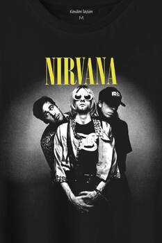 Nirvana Grunge Punk Rock 90S 90Lar Kurt Cobain Müzik Baskılı Tişört Unisex T-Shirt