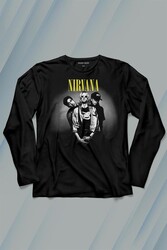 Nirvana Grunge Punk Rock 90S 90Lar Kurt Cobain Müzik Uzun Kollu Tişört Baskılı T-Shirt - Thumbnail