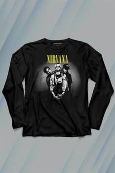 Nirvana Grunge Punk Rock 90S 90Lar Kurt Cobain Müzik Uzun Kollu Tişört Baskılı T-Shirt