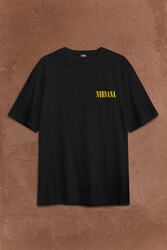 Nirvana Hanson Müzik Grubu Logo Nirvana Music Grou Sırt Ön Baskılı Oversize Tişört Unisex T-Shirt - Thumbnail