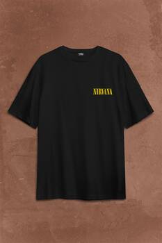 Nirvana Hanson Müzik Grubu Logo Nirvana Music Grou Sırt Ön Baskılı Oversize Tişört Unisex T-Shirt