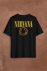 Nirvana Hanson Müzik Grubu Logo Nirvana Music Grou Sırt Ön Baskılı Oversize Tişört Unisex T-Shirt - Thumbnail