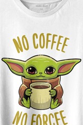 No Coffee No Forcee Kahve Güç Kuvvet Enerji Baskılı Tişört Unisex T-shirt - Thumbnail