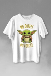 No Coffee No Forcee Kahve Güç Kuvvet Enerji Baskılı Tişört Unisex T-shirt - Thumbnail