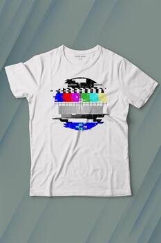 No Signal Teletex Nostalji Tv Tele Tex Baskılı Tişört Çocuk T-shirt