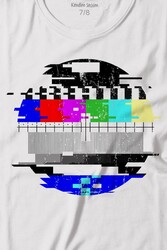 No Signal Teletex Nostalji Tv Tele Tex Baskılı Tişört Çocuk T-shirt - Thumbnail