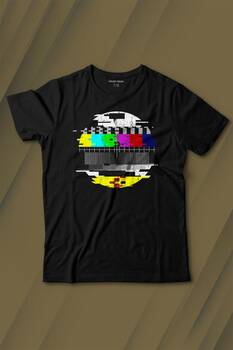 No Signal Teletex Nostalji Tv Tele Tex Baskılı Tişört Çocuk T-shirt