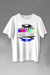 No Signal Teletex Nostalji Tv Tele Tex Baskılı Tişört Unisex T-shirt - Thumbnail