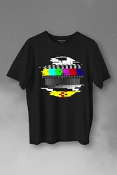 No Signal Teletex Nostalji Tv Tele Tex Baskılı Tişört Unisex T-Shirt - Thumbnail