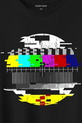 No Signal Teletex Nostalji Tv Tele Tex Baskılı Tişört Unisex T-Shirt - Thumbnail