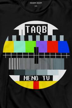 No Signal Teletex Nostalji Tv Uzun Kollu Tişört Baskılı T-Shirt