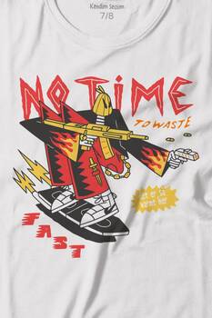 No Time To Waste Skate Kaykay Urban Streetwear Baskılı Tişört Çocuk T-shirt