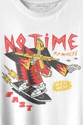 No Time To Waste Skate Kaykay Urban Streetwear Baskılı Tişört Unisex T-shirt - Thumbnail