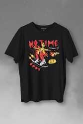 No Time To Waste Skate Kaykay Urban Streetwear Baskılı Tişört Unisex T-Shirt - Thumbnail