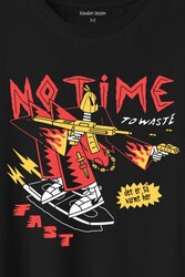 No Time To Waste Skate Kaykay Urban Streetwear Baskılı Tişört Unisex T-Shirt - Thumbnail