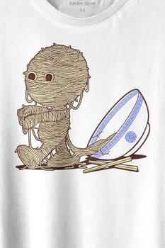 Noodle Mummy Mumya Totem Komik Baskılı Tişört Unisex T-shirt