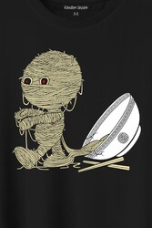 Noodle Mummy Mumya Totem Komik Baskılı Tişört Unisex T-Shirt - Thumbnail