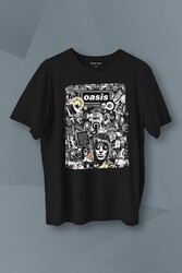 Oasis Rock Music Baskılı Tişört Unisex T-Shirt - Thumbnail